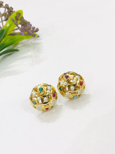 Small Multi Jadau Earrings